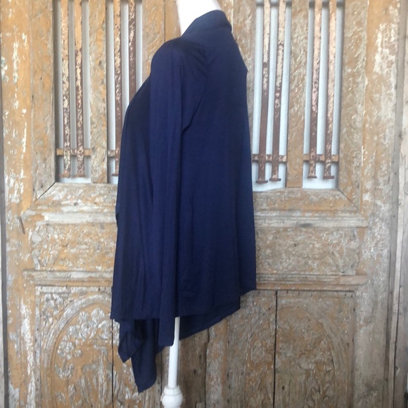 Agiato Cascade Open Front Cardigan Small NEW NAVY - Picture 3 of 5